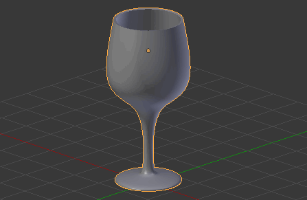 Blender ワイングラスっぽいオブジェクトのモデリング方法 Blenderの易しい使い方